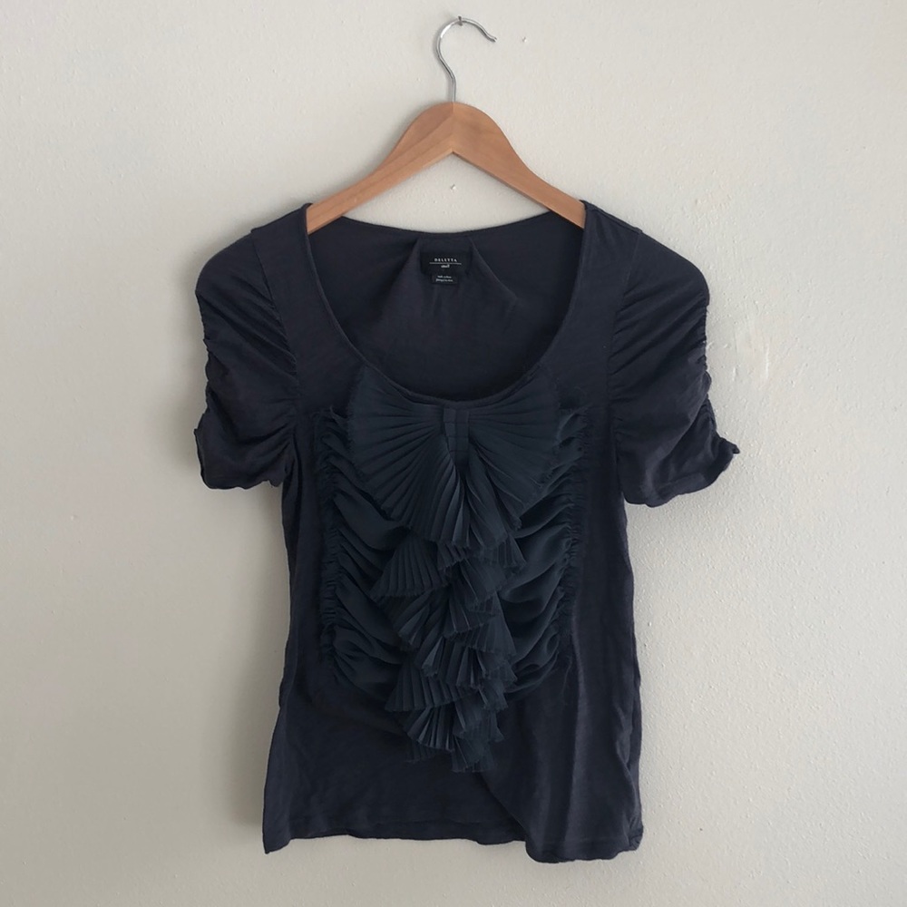 Anthropologie Deletta Ruffle Front Top
